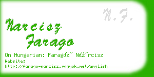 narcisz farago business card